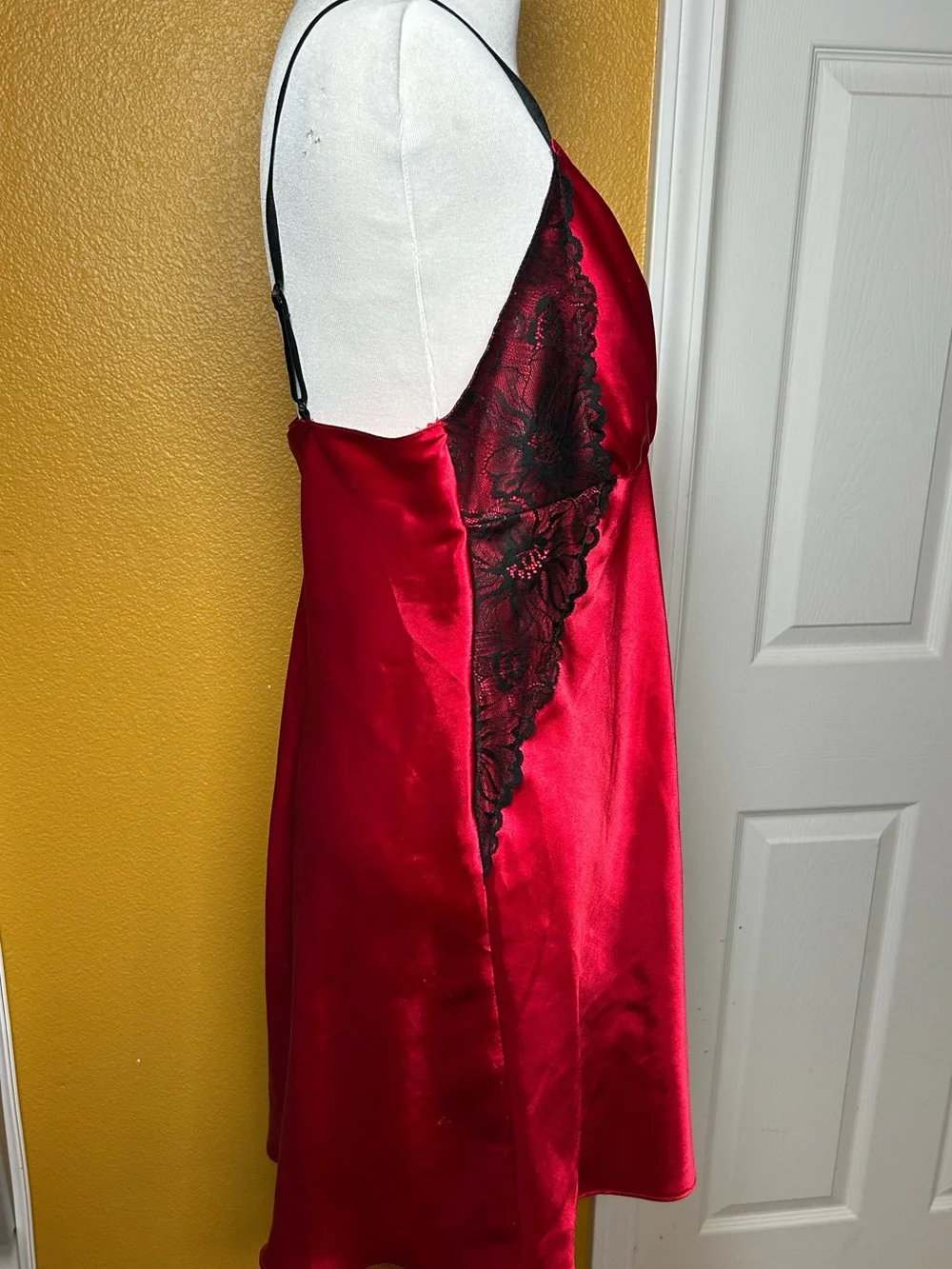 APT.,9 l, lacy red slip dress!!